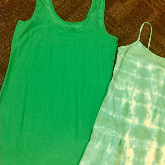 New Green Tank Top + Bonus Tie Dye Tank - Picture 2 of 2